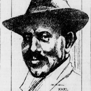 Drawing of Karl Liebknecht. Winnipeg Tribune, January 9, 1919. UML.