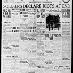 Winnipeg Tribune, January 28, 1919. UML.