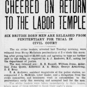 Winnipeg Tribune, June 20, 1919. UML.