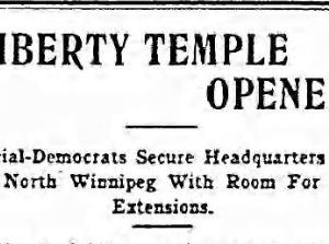 Liberty Temple opens. The Voice, September 14, 1917. UML.